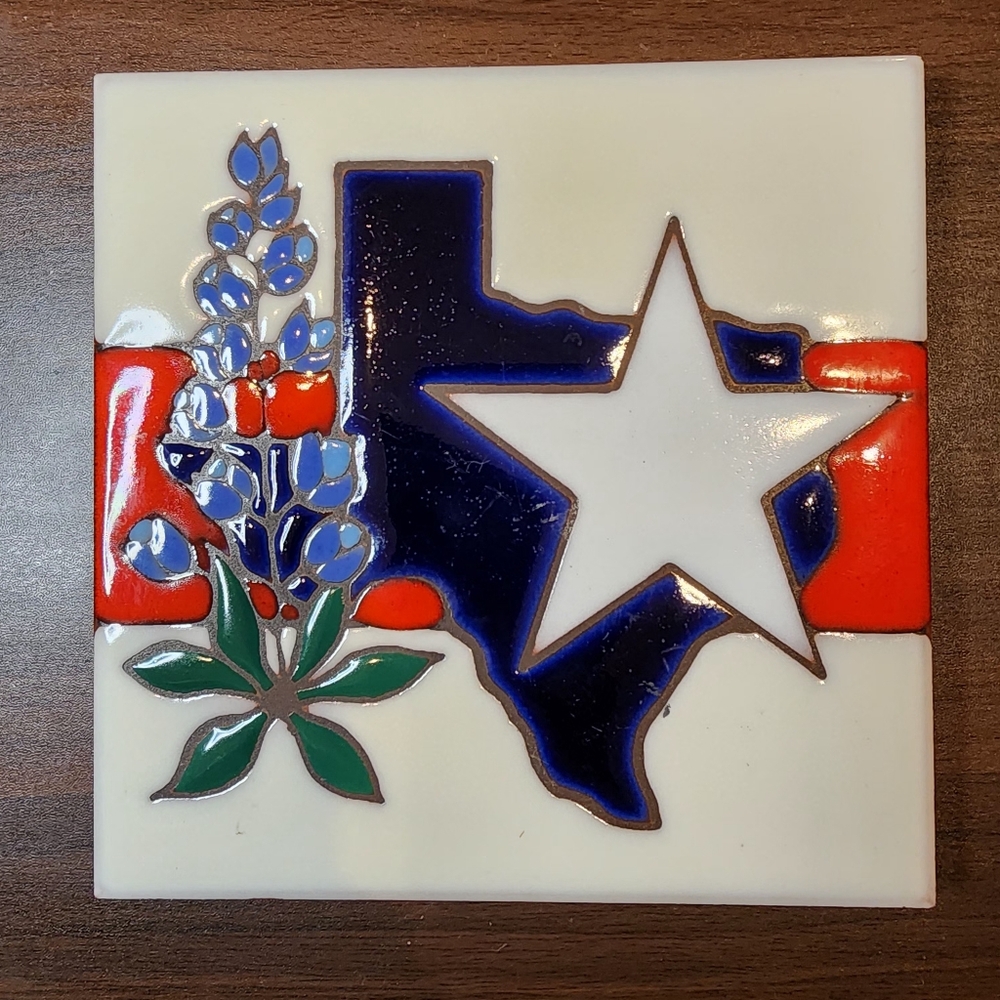 Masterworks Handcrafted Art Tiles Texas Lone Star State Trivet